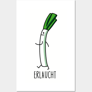 Funny leek (b) Posters and Art